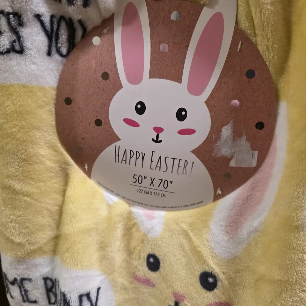 Unique! Some Bunny Loves You Throw Blanket-NWT